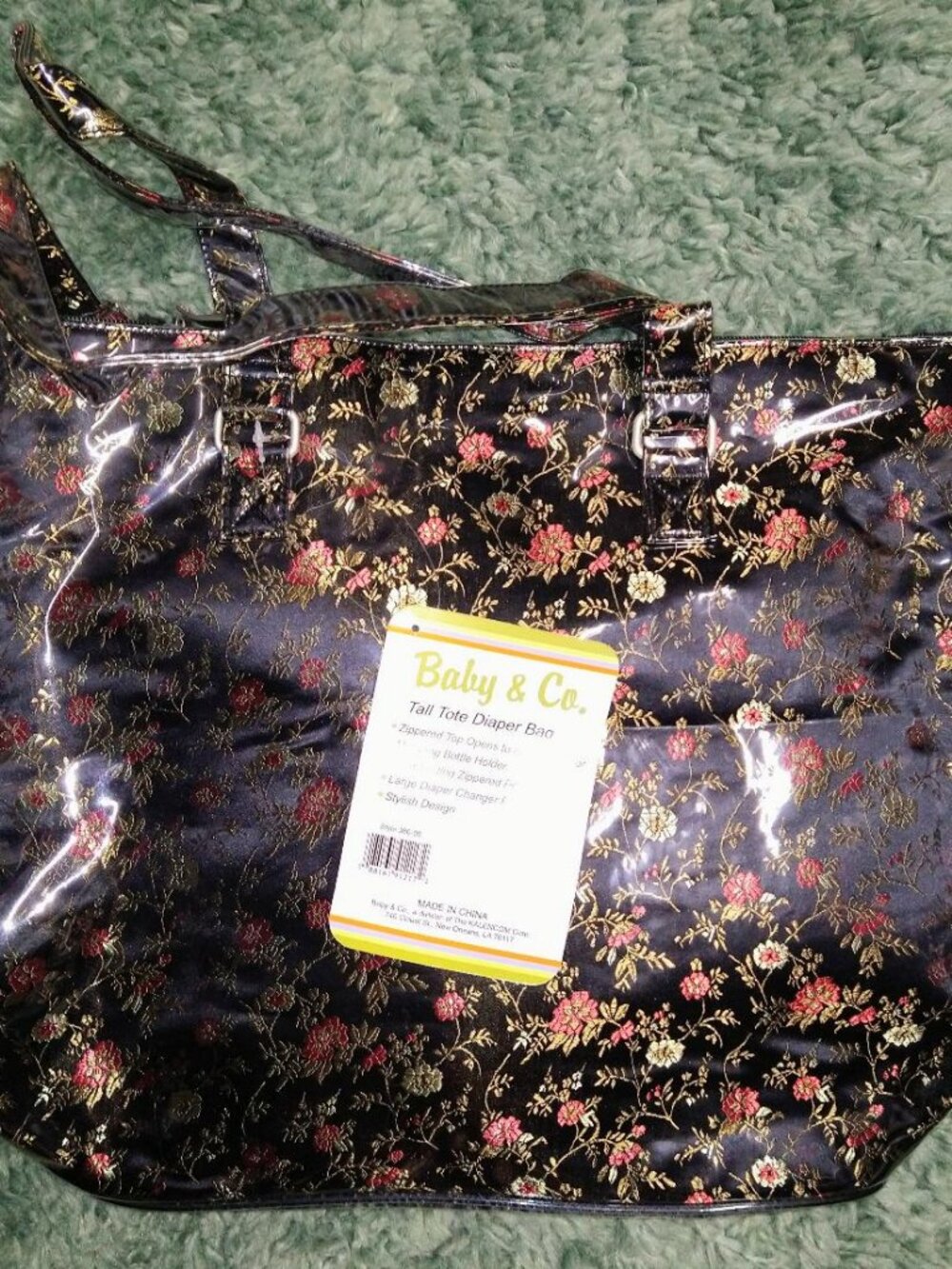 Vintage Baby & Co. tall tote diaper bag by Kalencom, Style 380-05 NWT